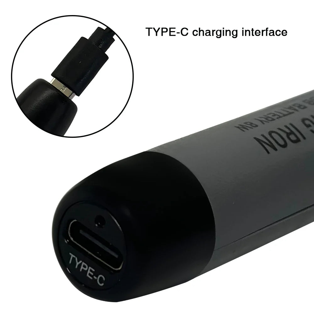 USB Type-C Portable Mini Soldering Iron – 800mAh Rechargeable Portable Soldering Iron Qme