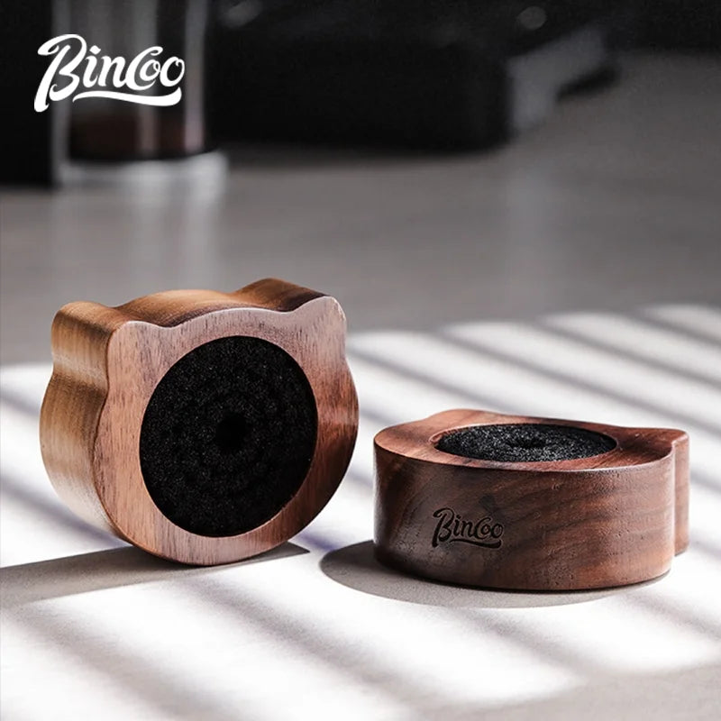 BINCOO Walnut Coffee Cleaning Brush for Tamper & Distributor 51/58mm Coffee Cleaning Brush Qst
