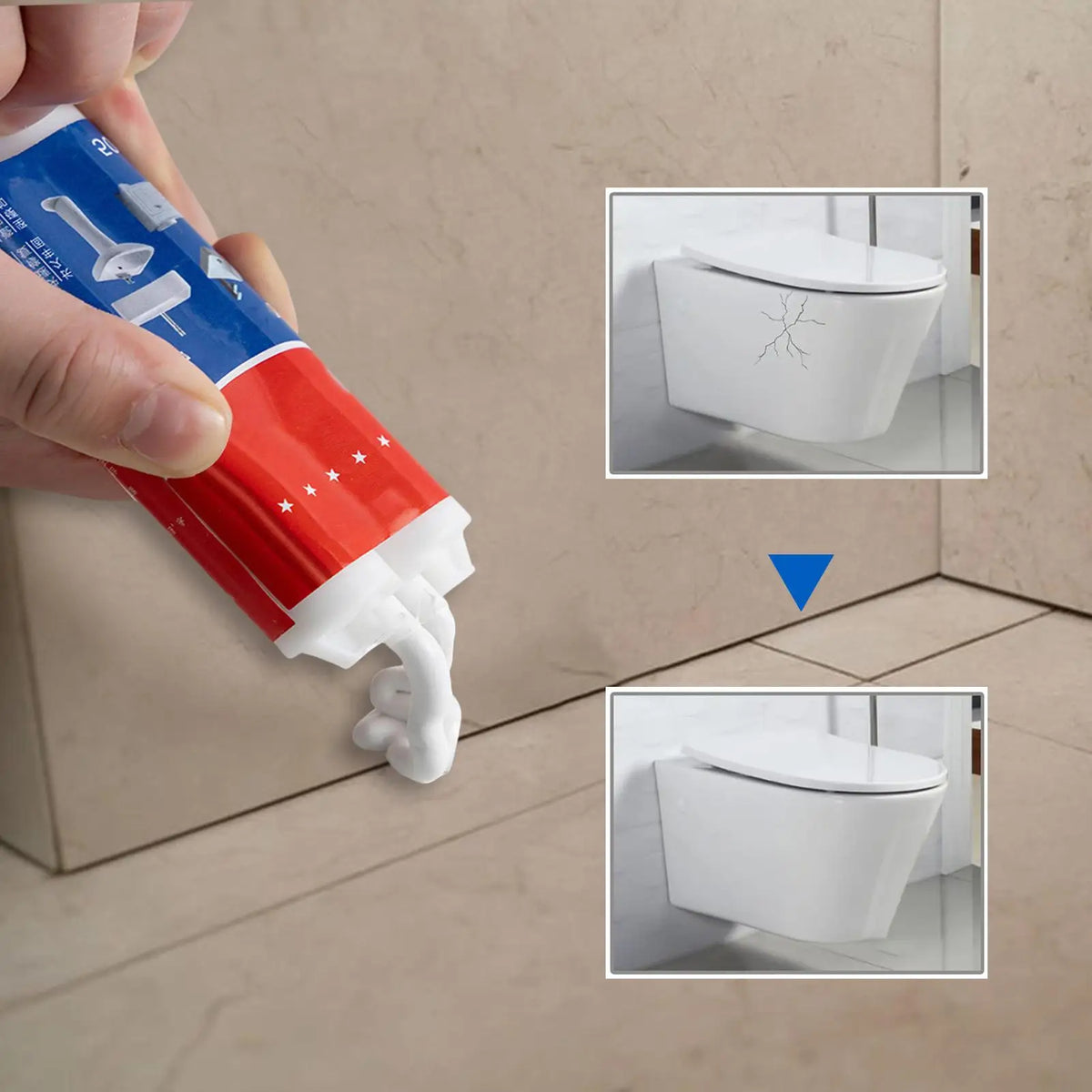 Ceramic Tile Hole Filler Porcelain Repair Paste 50ml Tile Repair Paste Qme