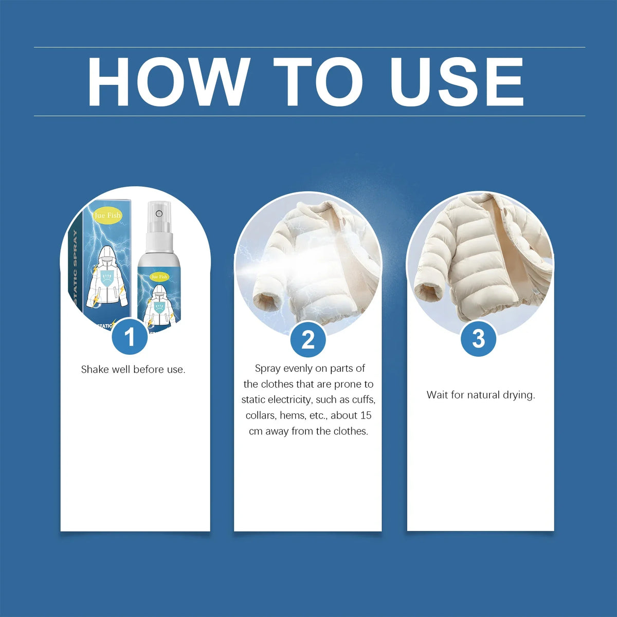 Anti-Static Fabric Spray – Smooth, Cling-Free Clothes | Qme Anti-Static Fabric Spray Qme