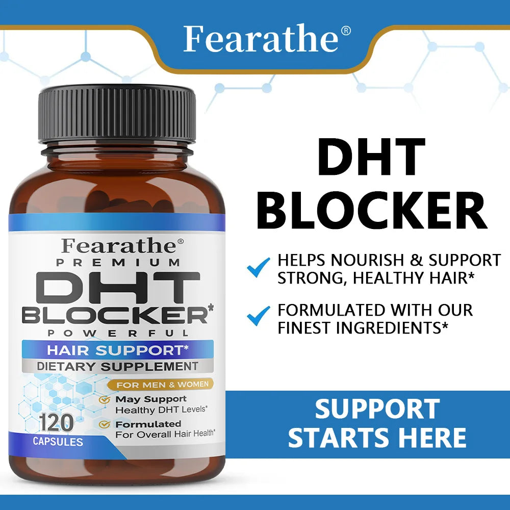 DHT Blocker Supplement with Saw Palmetto & Biotin – 60 Caps Hair Support Supplement Qst