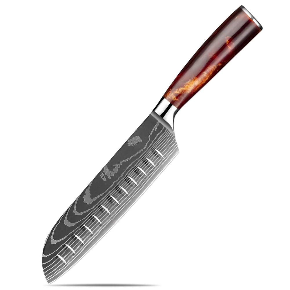 XITUO Japanese Kitchen Knife Set – Santoku, Boning & Paring Kitchen Knife Set Qst Santoku Knife