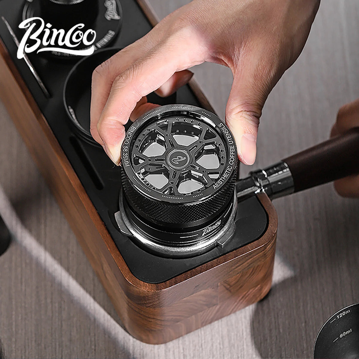 Bincoo 58mm Five-Oar Espresso Coffee Distributor Leveler Tool Espresso Distributor Tool Qst