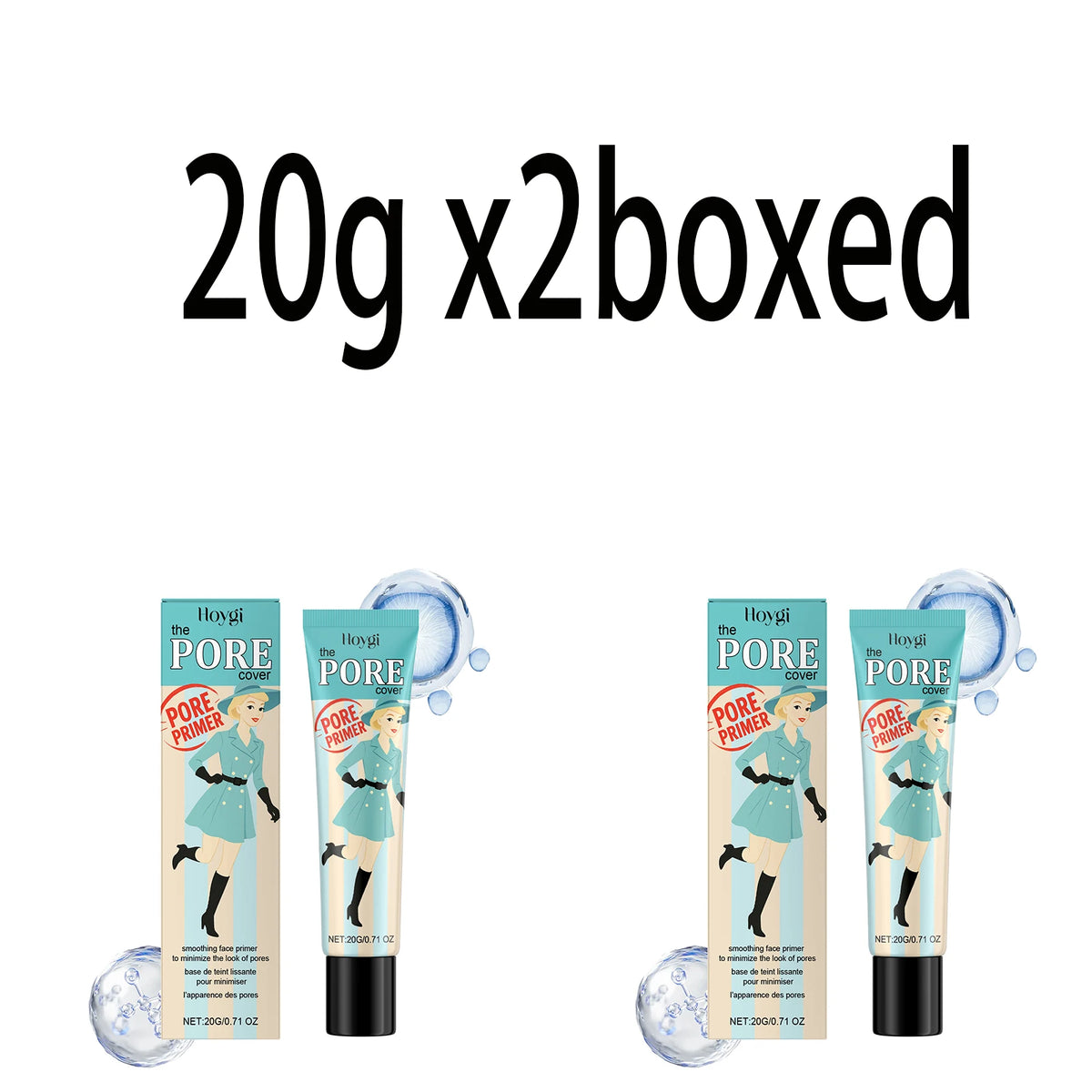 Hoygi Hydrating Makeup Primer – Pore-Smoothing Moisture Base Makeup Primer Qst 20g x2boxed