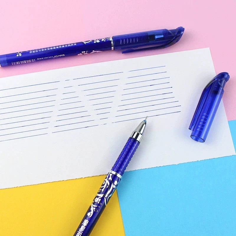 Blue Needle-Tip Erasable Gel Pens – Kawaii School Stationery Erasable Gel Pens Qme