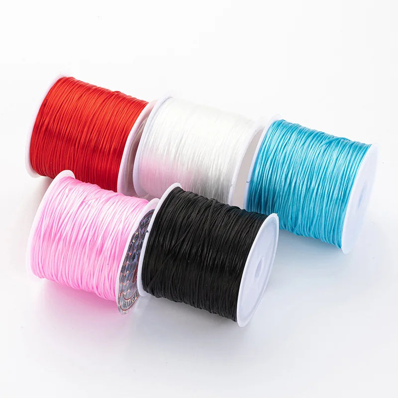 Crystal Clear Elastic Bead Cord for Bracelets & Jewelry Making Elastic Bead Cord Qme