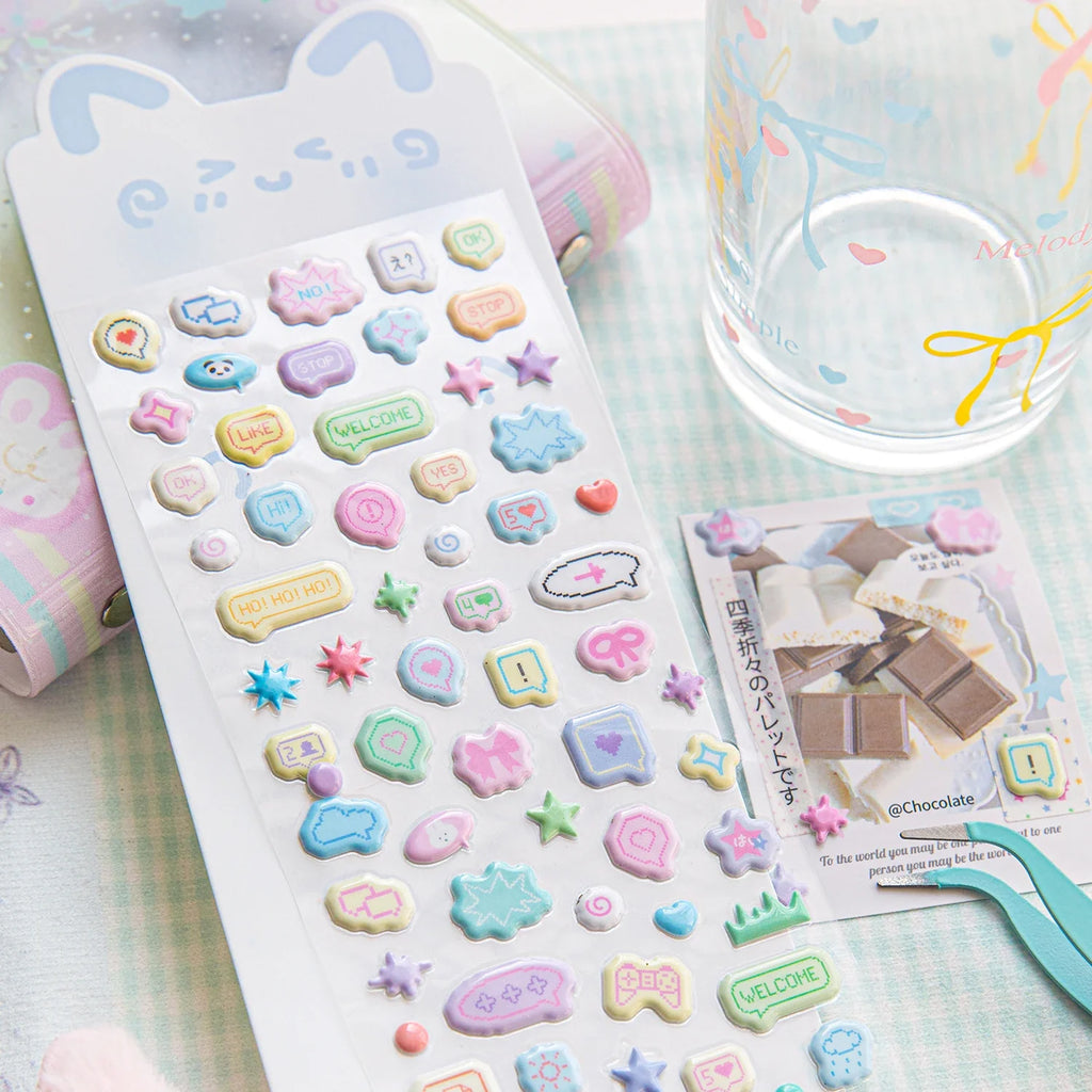 Korean Cartoon Decorative Stickers – Scrapbook & Planner Decorative Sticker Sheets Qme