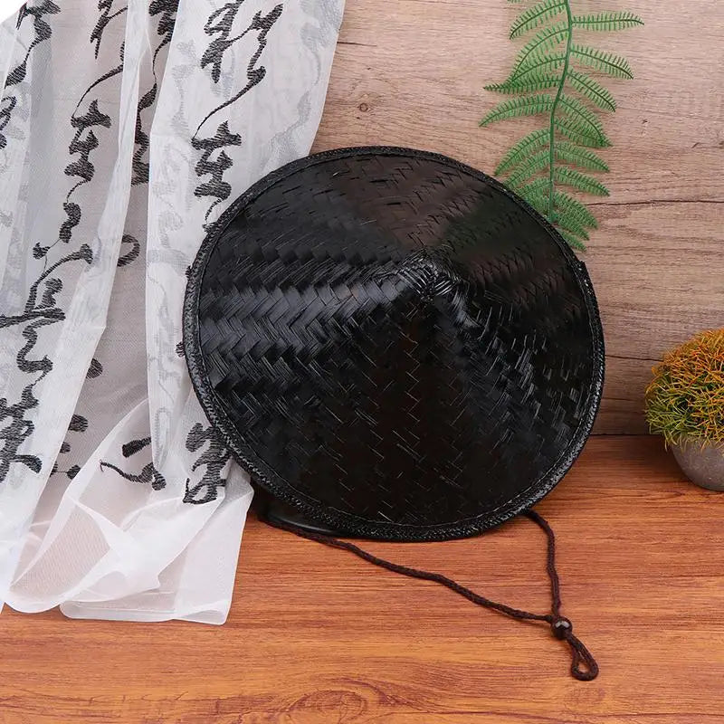 Asian Conical Straw Hat – Samurai Ninja Cosplay Cap Cosplay Conical Hat Qme
