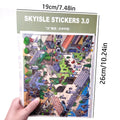 3D Gothic Castle Miniature World Stickers | A4 Cartoon Decal Sheet Decorative Sticker Sheet Qme A