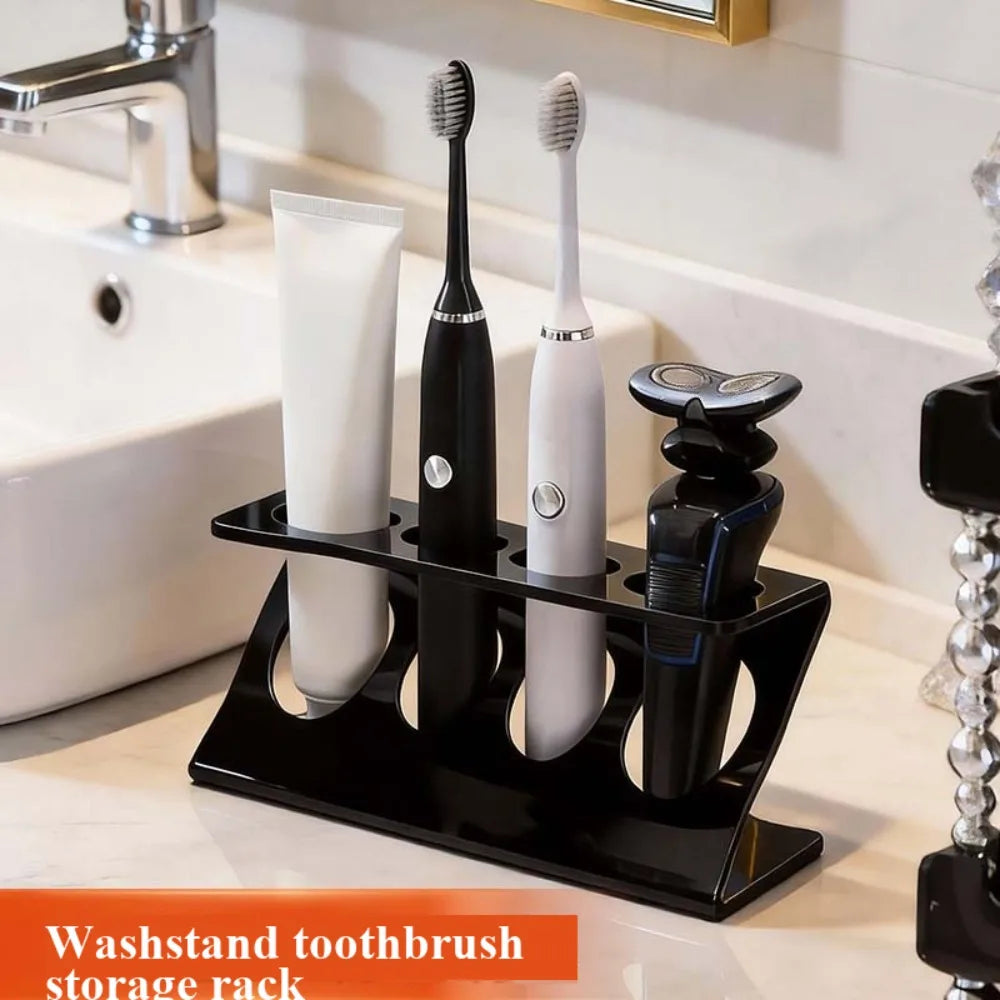 Multi-Slot Toothbrush Holder & Bathroom Countertop Organizer Bathroom Organizer Stand Qme