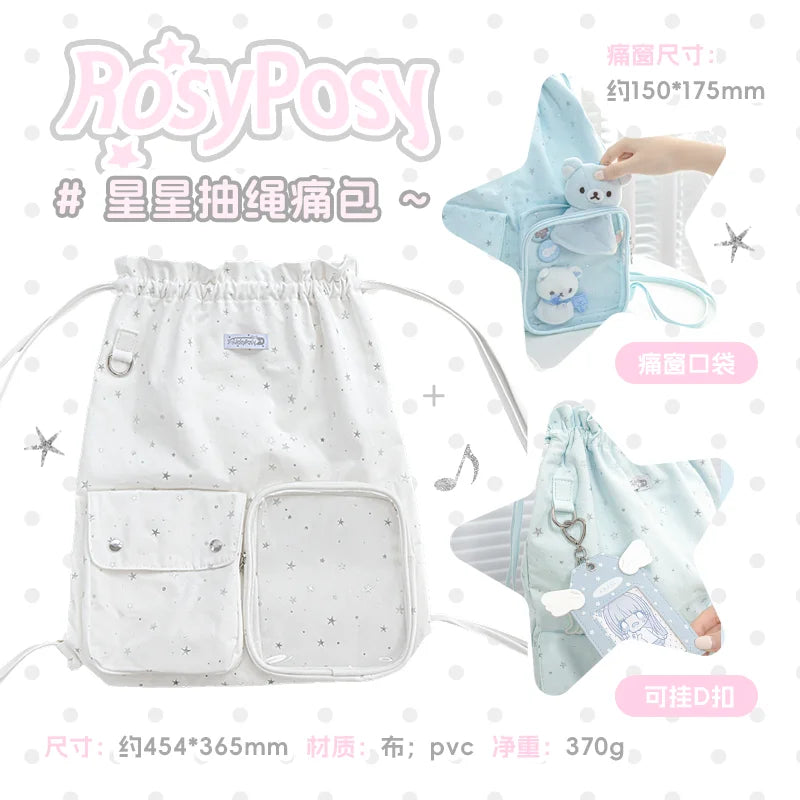 Cute Multi-Layer Pencil Case Large Capacity PVC Pen Pouch Pencil Case Pouch Qme Fresh White