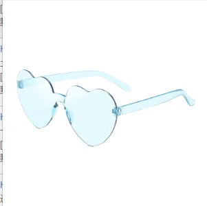 Heart Sunglasses – Wedding Bachelorette & Bridesmaid Party Props Novelty Sunglasses Qme SunglassesTLBlue 10PCS
