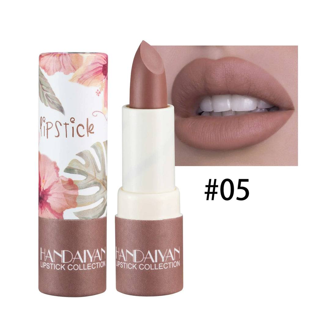 8-Color Matte Velvet Long-Lasting Lipstick | Paper Tube Matte Lipstick Qme 05