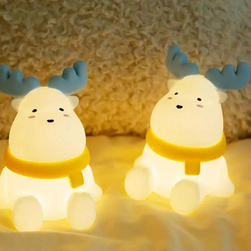 Reindeer Silicone Night Light – Dimmable Kids Elk Lamp Kids Night Light Qme China Mainland