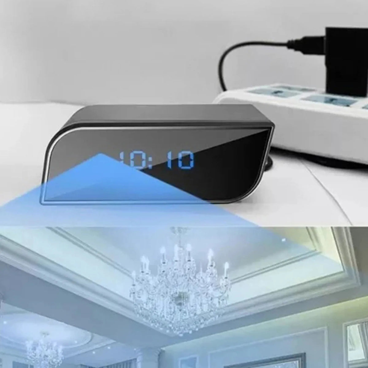 WiFi Camera Clock – FHD 1080P Indoor Security Camera WiFi Security Camera Qst