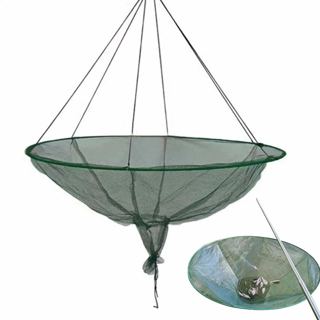 Collapsible Round Hoop Net – Crab & Cast Fishing Net Collapsible Fishing Net Qme