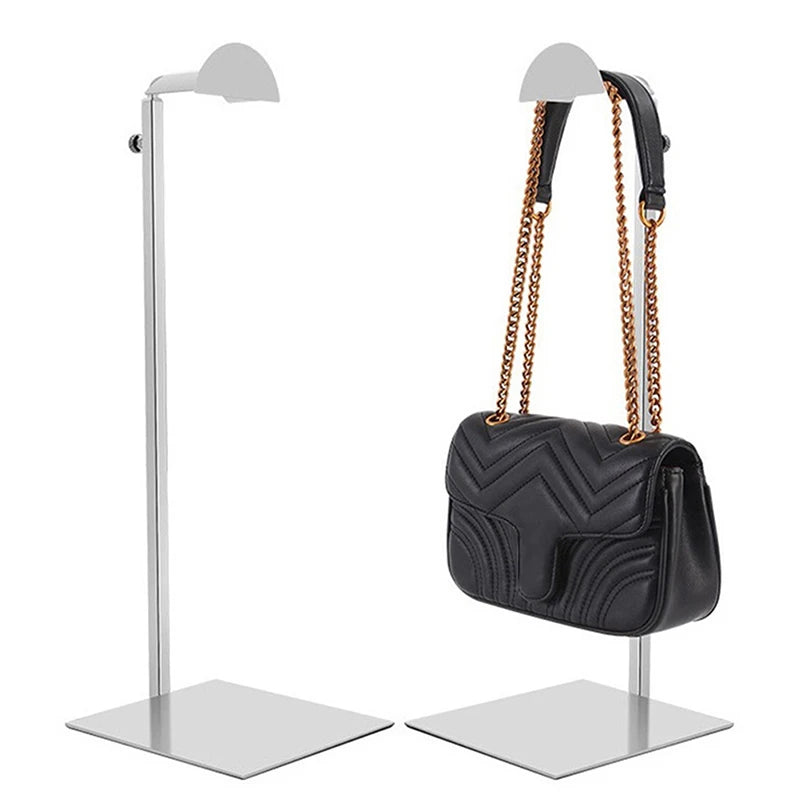 Adjustable Handbag Display Stand – Gold & Silver Purse Rack Handbag Display Stand Qst