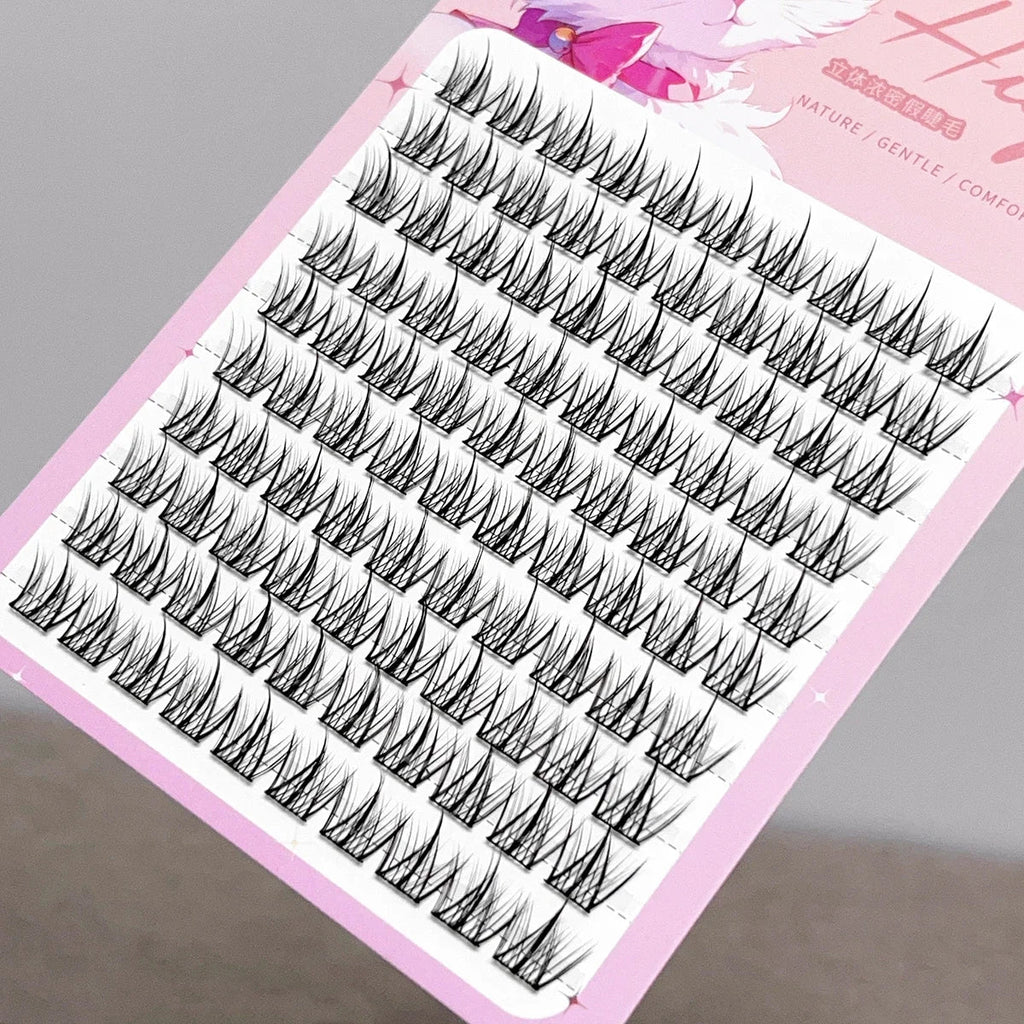 3D Wispy Self-Adhesive False Eyelashes – Easy Apply, Reusable False Eyelashes Qme 3903-ten rows