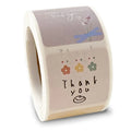 Cartoon Floral Thank You Stickers – Wedding, Birthday & Party Party Favor Stickers Qme 1roll Multicolor