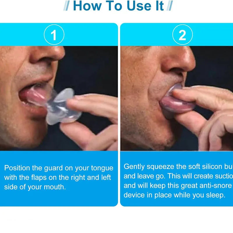 Silicone Tongue Retainer Anti-Snoring Mouthpiece | Better Sleep Anti-Snoring Mouthpiece Qst