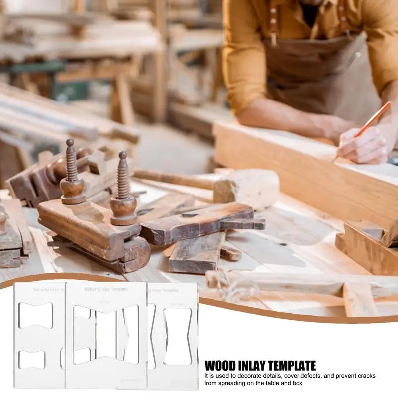 Bowtie Router Template Jig – 3x Acrylic Inlay Tool, Transparent Router Template Jig Qme