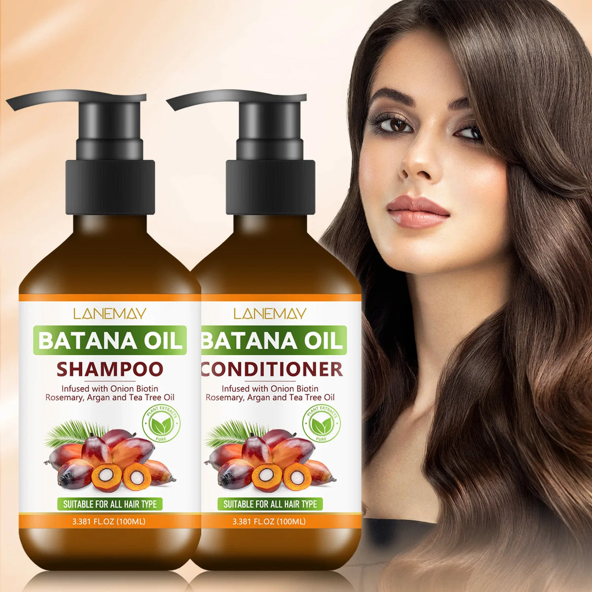 Batana Oil Shampoo & Conditioner Set – All Hair Types Hair Care Set Qst