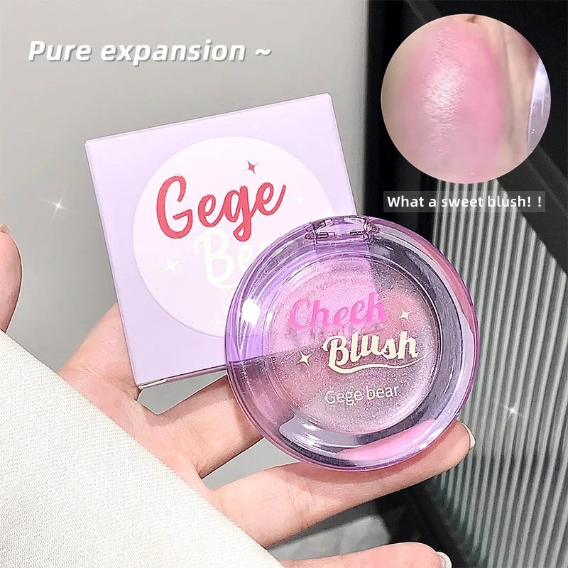 Color-Changing Crystal Highlight Blush Cream | Long-Lasting Shimmer Blush Highlight Cream Qme