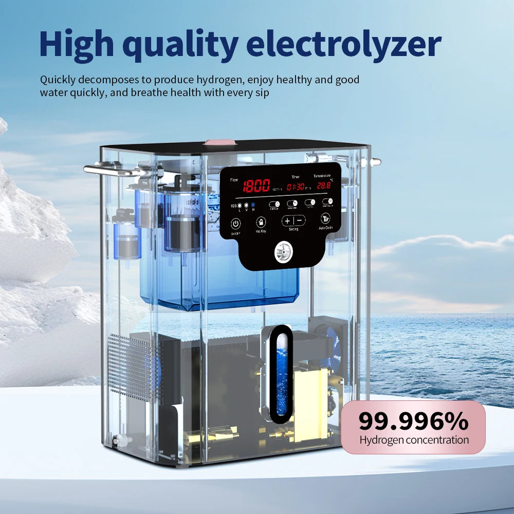 Suyzeko 1800ml Molecular Hydrogen Inhalation Machine 99.99% Purity Hydrogen Inhalation Machine Qst