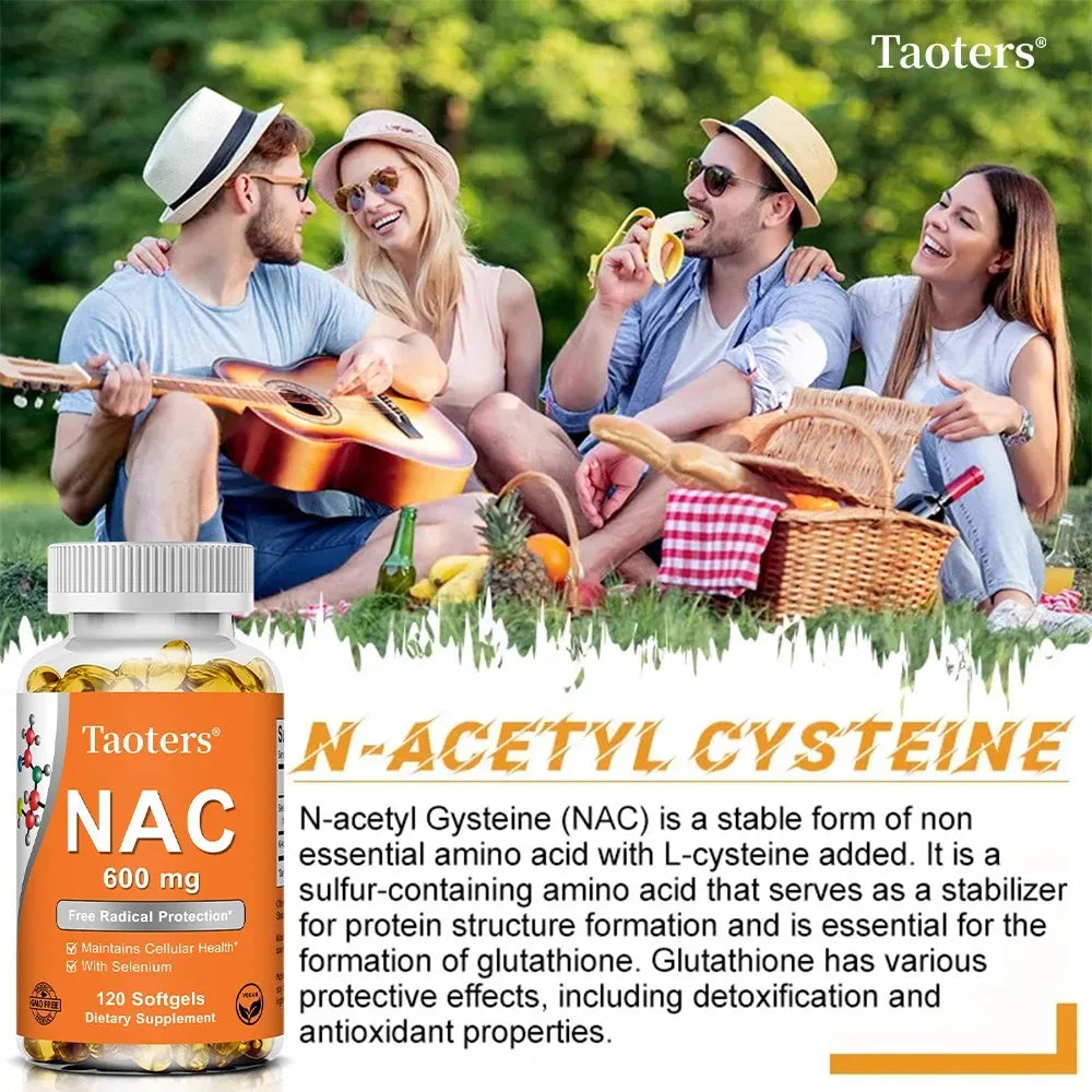 NAC 600mg N-Acetyl Cysteine Capsules | Antioxidant Skin Support Amino Acid Supplement Qst