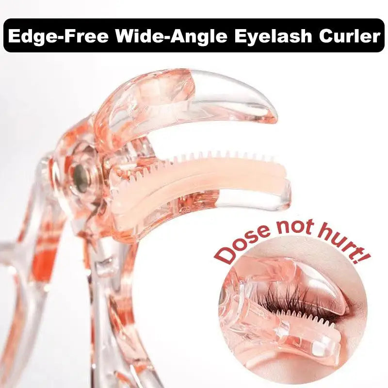 Wide-Angle Eyelash Curler with Toothed Comb – All Eye Shapes Eyelash Curler Qst