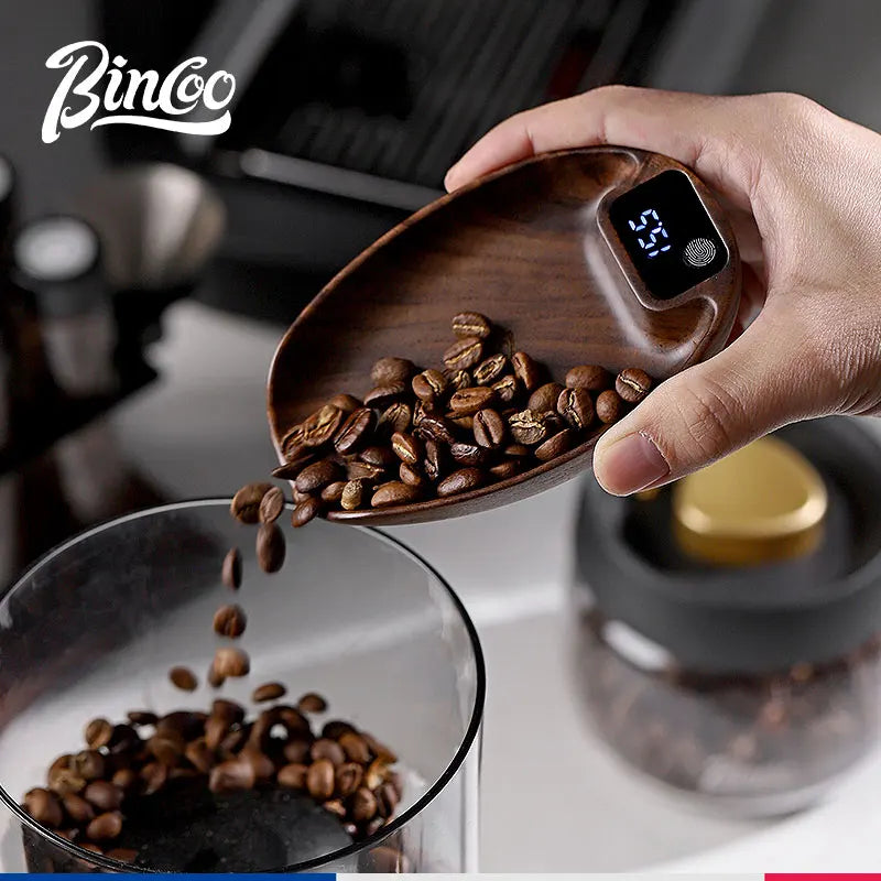 Bincoo LED Coffee Scale – Rechargeable Electronic Bean Tray Coffee Kitchen Scale Qst