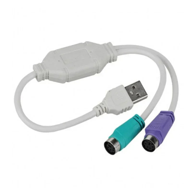 USB Male to PS/2 Female Adapter Cable – Plug & Play Keyboard USB PS/2 Adapter Qme