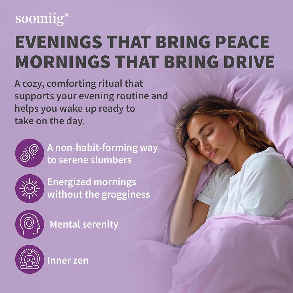 SOOMIIG 12-in-1 Melatonin 5mg Sleep Capsules – Vegan Non-GMO Sleep Supplement Qst