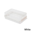 Butter Keeper Container with Lid – Fridge Fresh Storage Box Food Storage Container Qme White