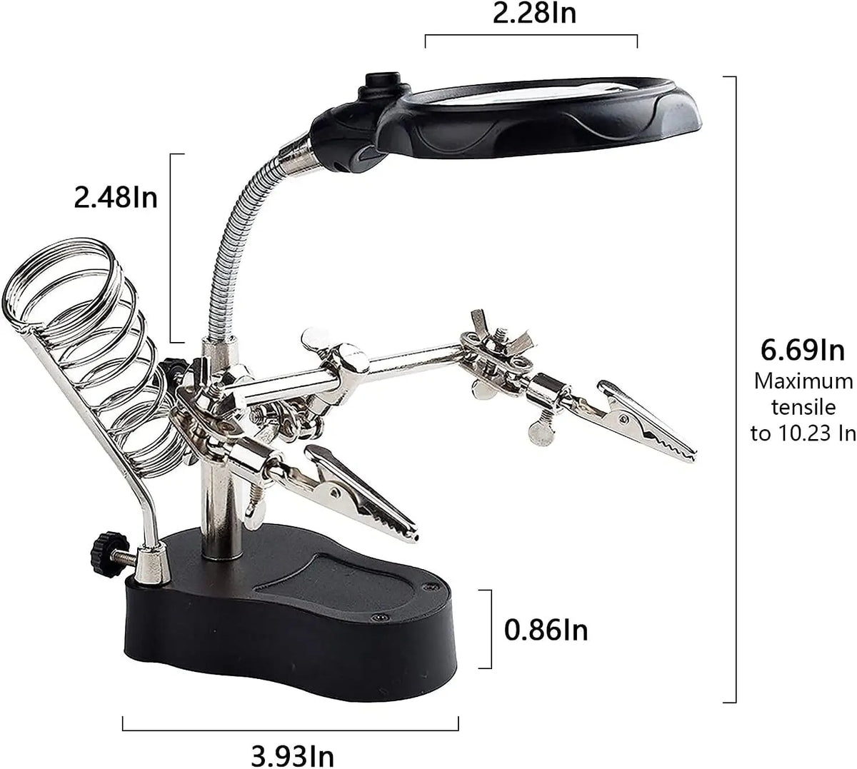 Desktop Magnifying Glass Soldering Station with Helping Hands Magnifying Soldering Station Qme