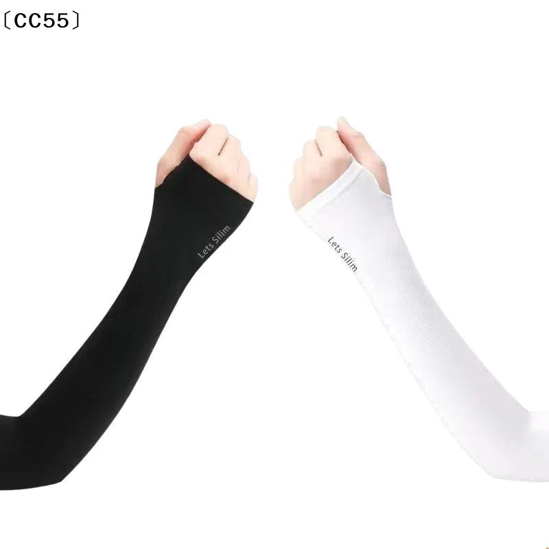4 Pairs UPF 50+ Ice Silk Sun Protection Arm Sleeves – Unisex UV Arm Sleeves Qst