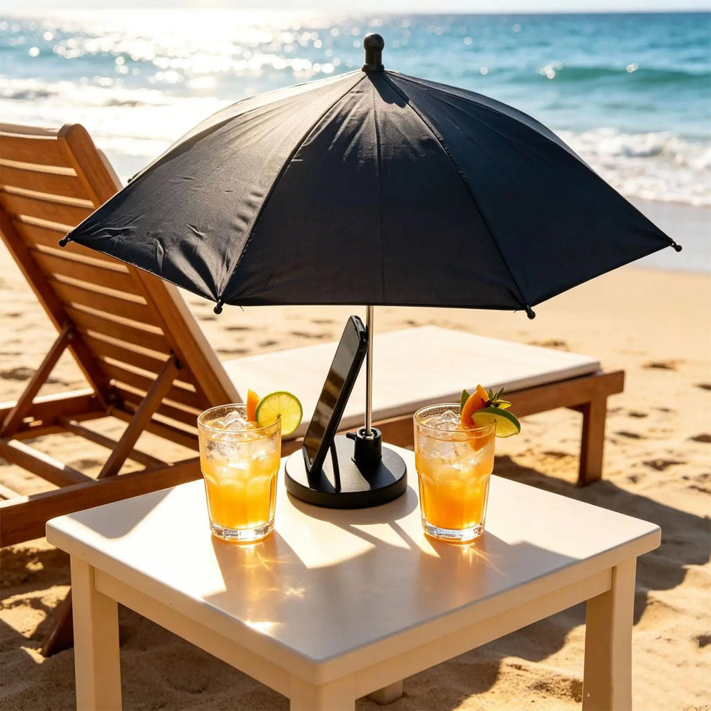 Mini Telescopic Phone Sun Canopy – Windproof Table Umbrella Phone Sun Canopy Qme