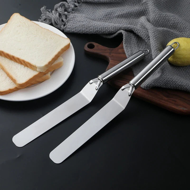 Stainless Steel Cake Icing Spatula – 6 & 8 Inch Frosting Set Cake Icing Spatula Qme