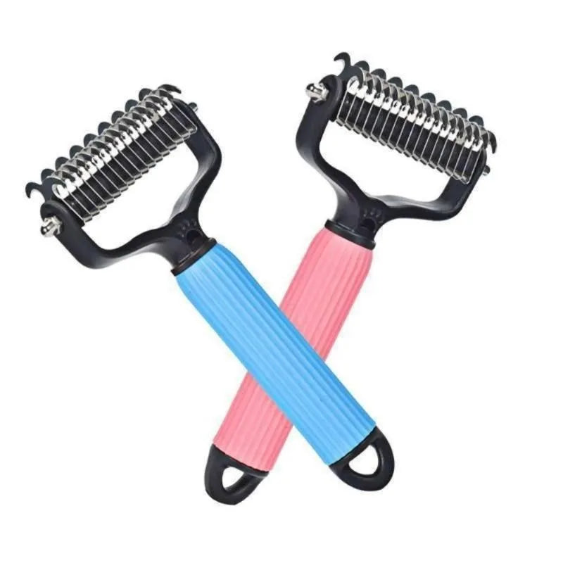 Double-Sided Stainless Steel Pet Detangling Comb | Dogs & Cats Pet Grooming Comb Qme