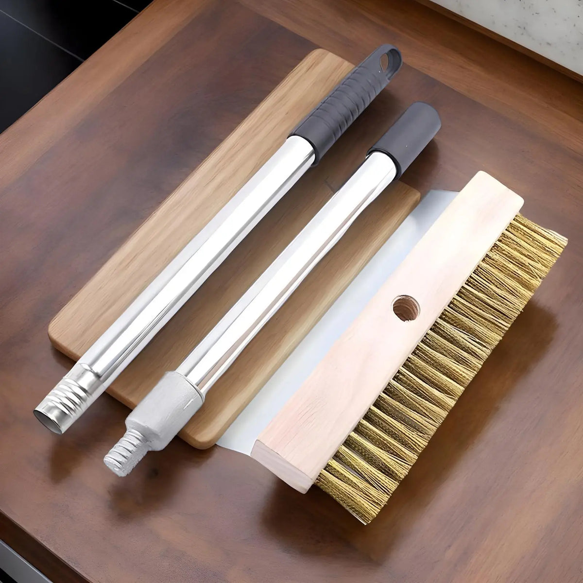 Pizza Oven Brush & Scraper – Washable BBQ Grill Cleaning Tool BBQ Grill Cleaning Brush Qme