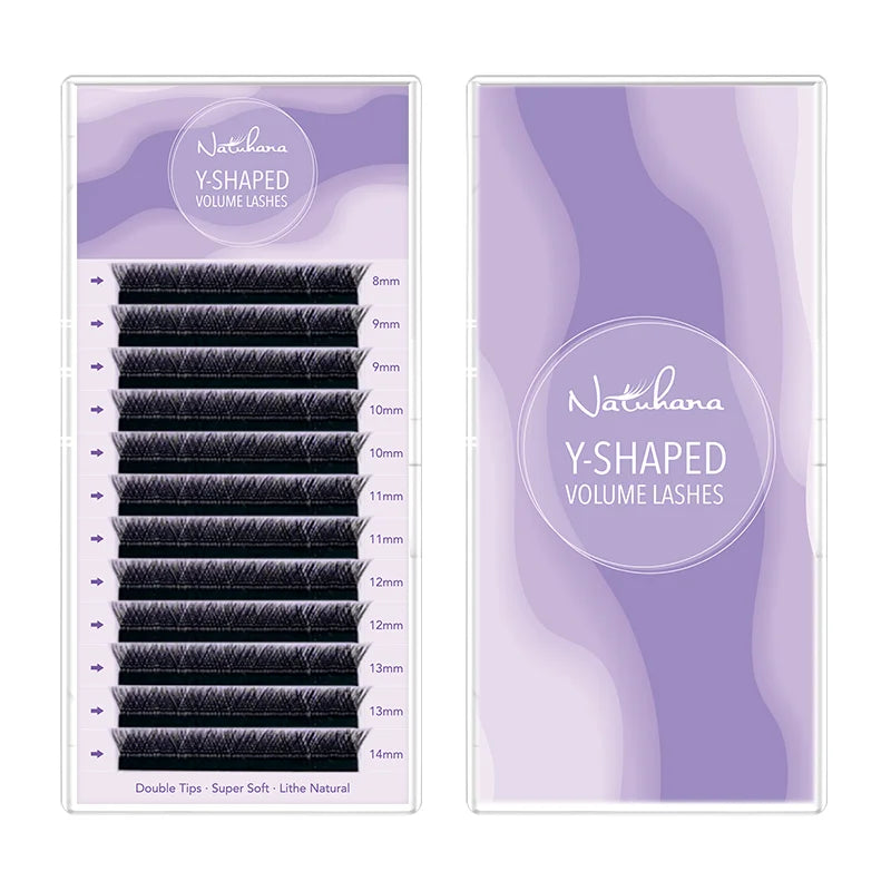 NATUHANA YY Shape Faux Mink Lash Extensions C-D Curl Eyelash Extensions Qme