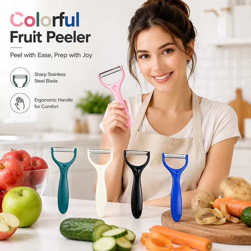 Y-Shaped Vegetable Peeler – Sharp Stainless Steel Comfort Grip Vegetable Peeler Qst