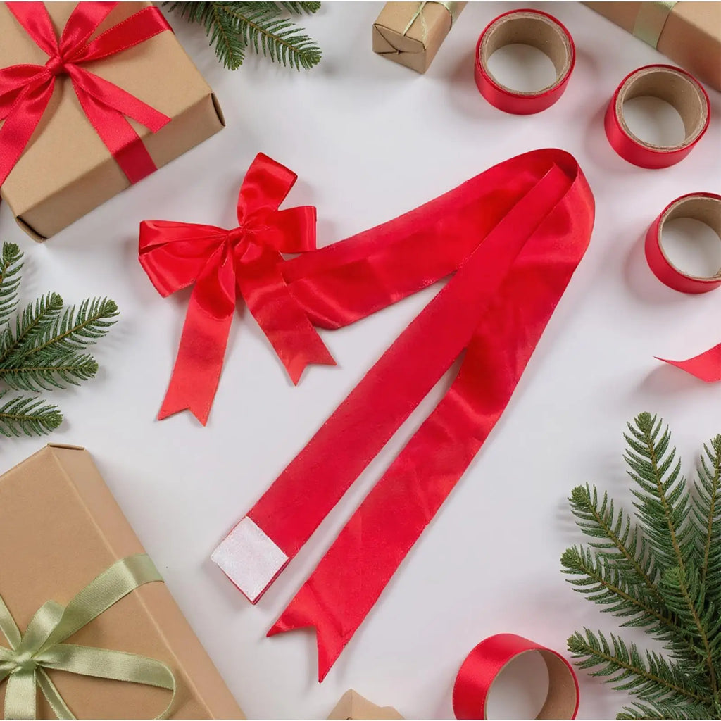 Reusable Red Christmas Ribbon Bows – Cabinet Holiday Decor Christmas Ribbon Bows Qme
