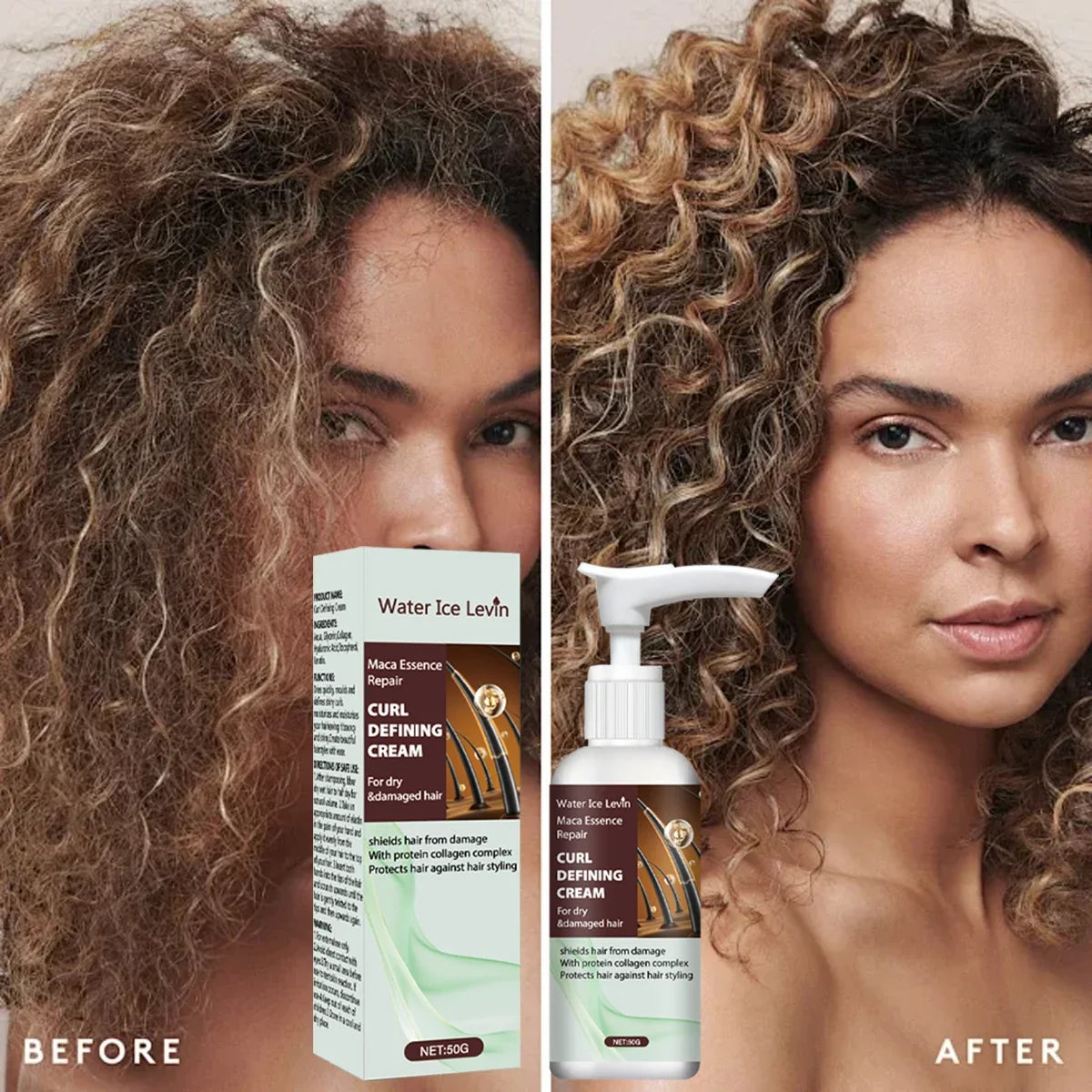 Maca Essence Curl Defining Cream – Keratin & Collagen Curl Defining Cream Qme