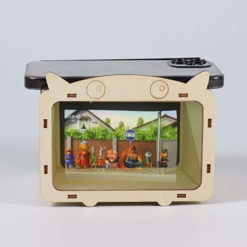 DIY 3D Hologram Projector Kit – Wooden Phone Optical Display DIY Hologram Kit Qme Default Title