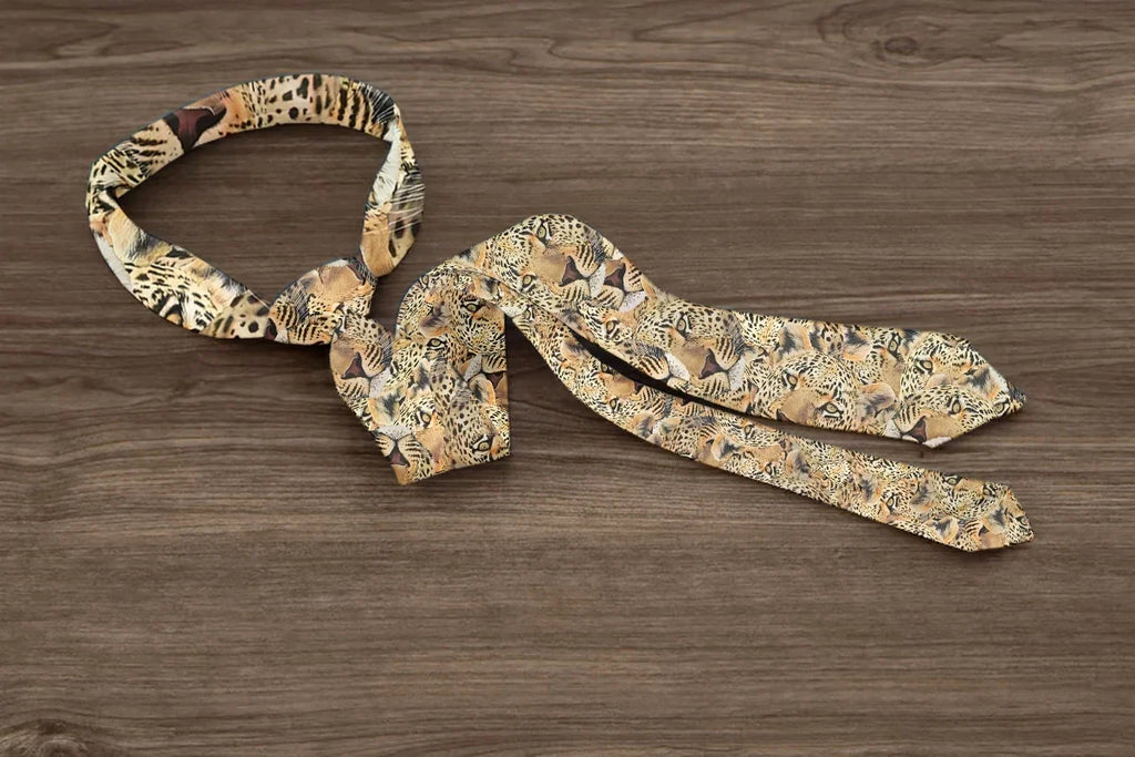 Lion King Safari Print Novelty Necktie for Men & Women Novelty Print Necktie Qme