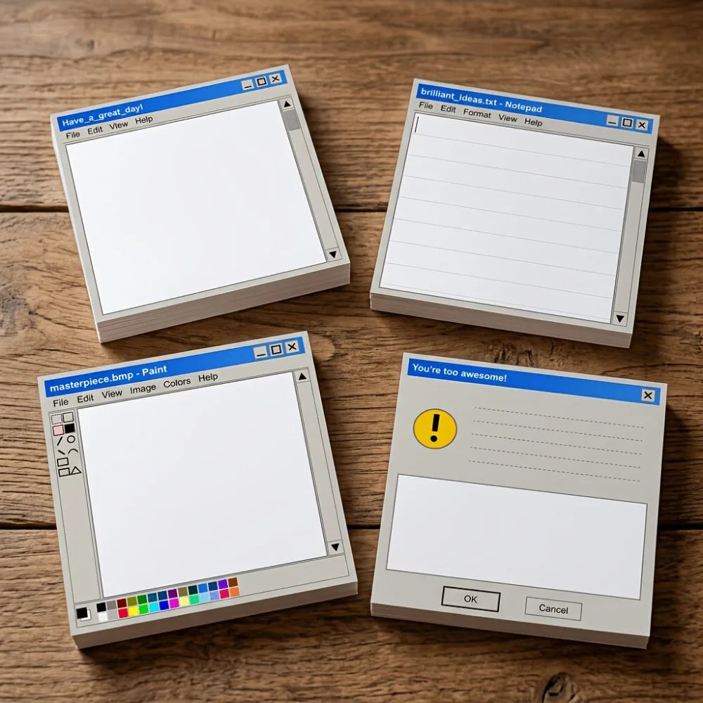 Retro Vintage Sticky Notes 200 Sheets – 7.62cm Memo Pads Vintage Memo Pads Qme