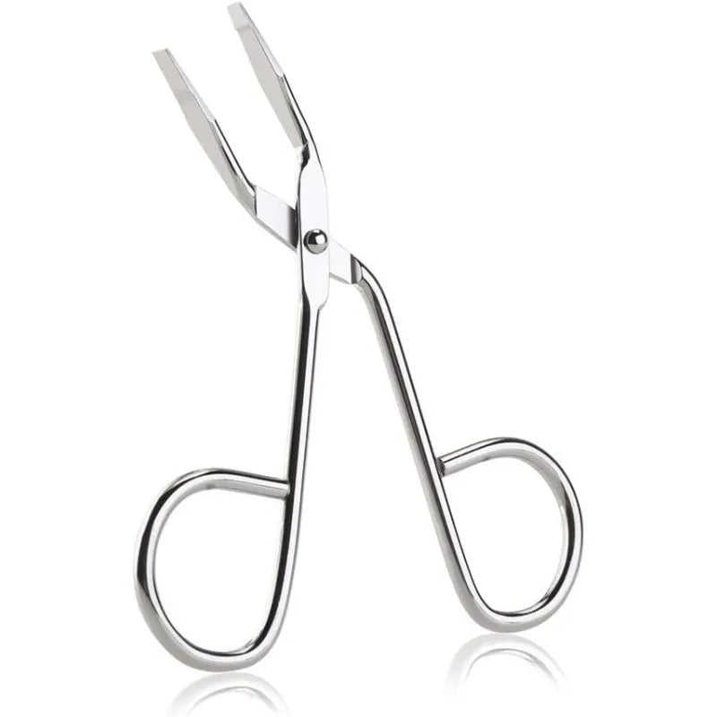 Stainless Steel Eyebrow Scissors & Flat Tip Tweezers Set Eyebrow Grooming Set Qme