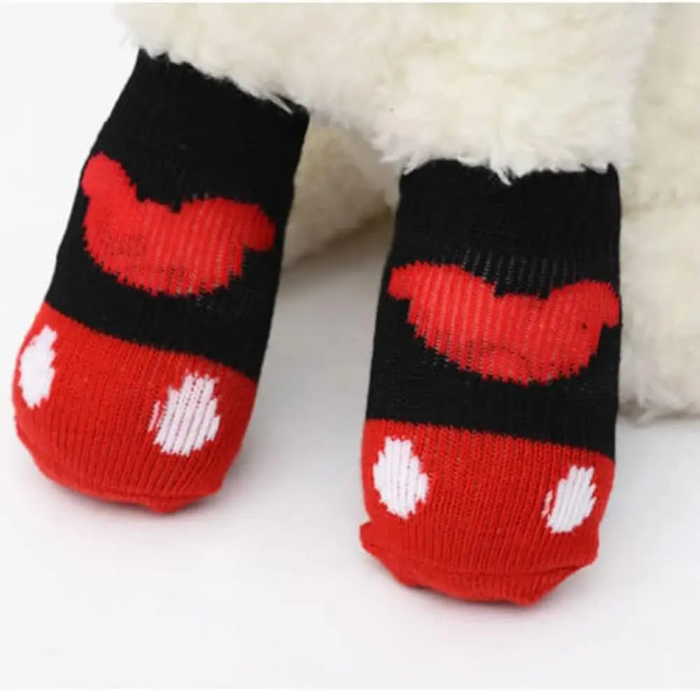 Anti-Slip Paw Socks for Small Dogs & Cats | Indoor Protection Pet Paw Protectors Qme