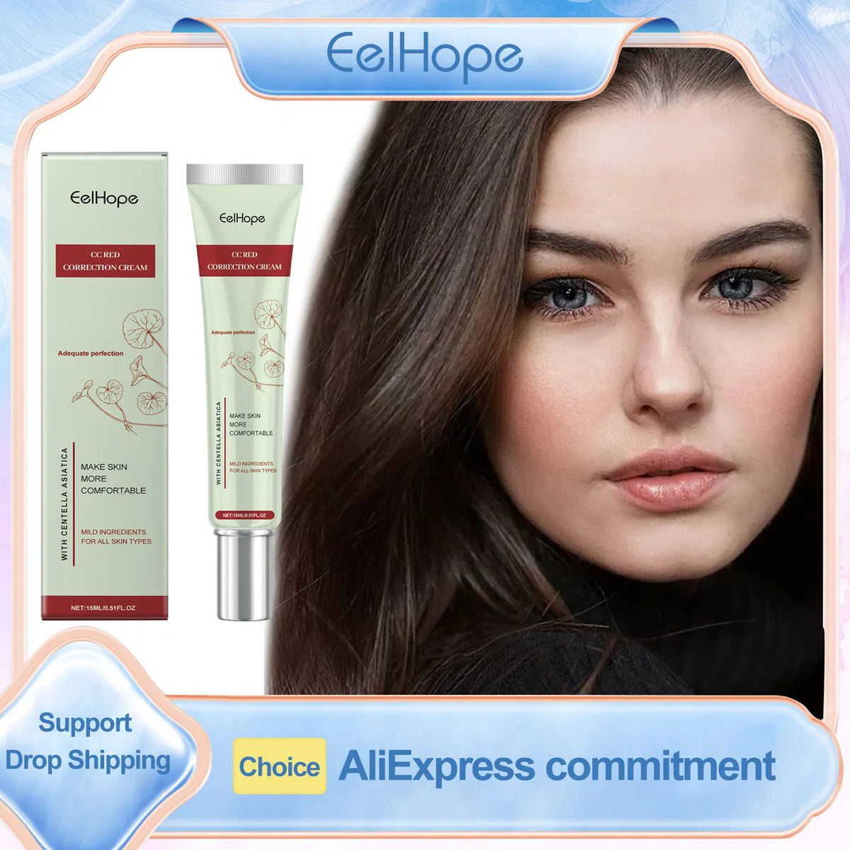 Eelhope CC Cream Centella Asiatica Color Correcting Moisturizer CC Cream Qst